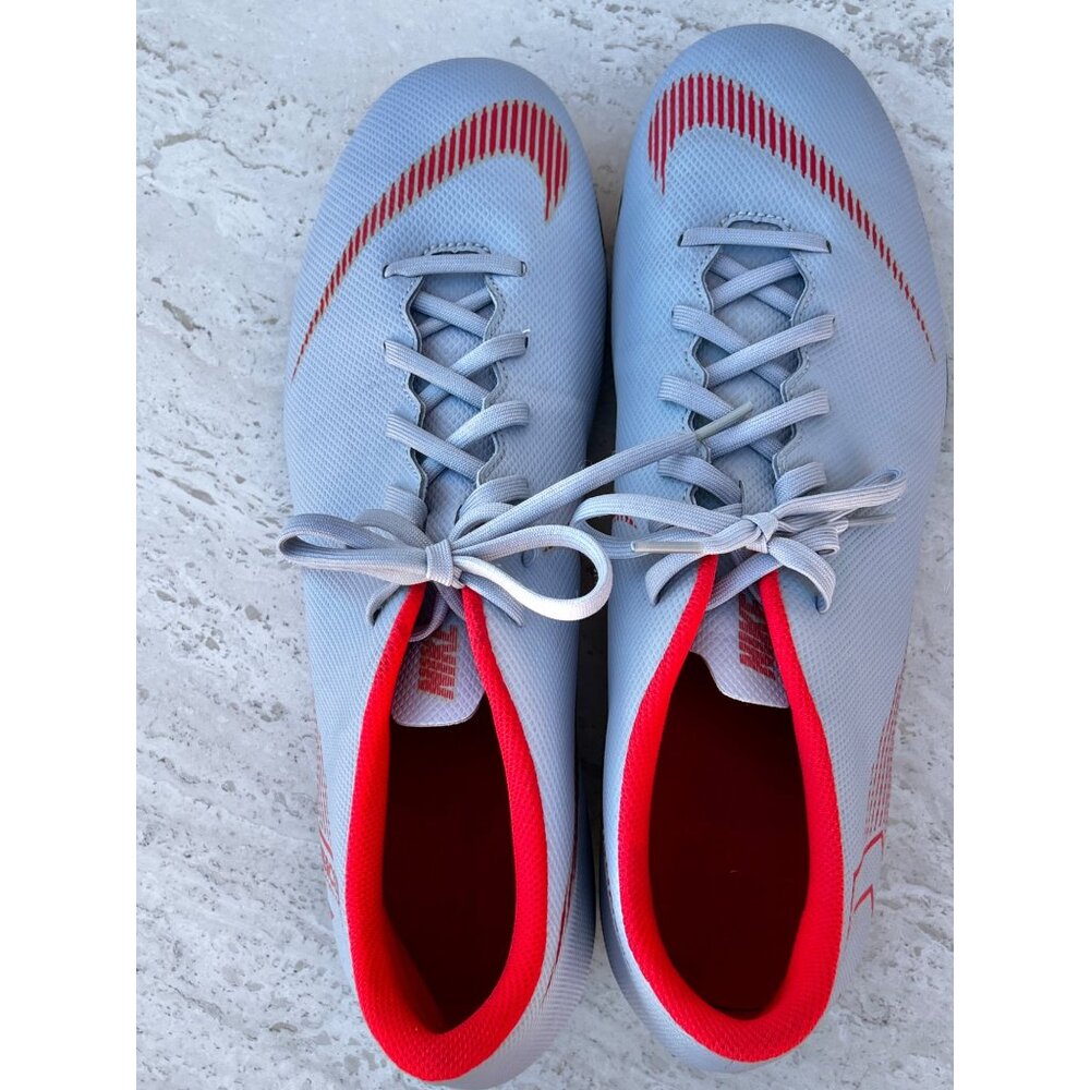 Nike Mercurial Vapor Soccer Cleats Men’s Sz 13 Gray & Red LtWt Performance Shoes - Picture 8 of 11